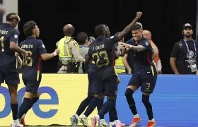 La celebración de la selección de Ecuador. 