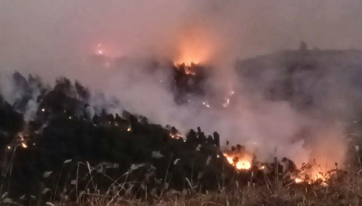 Incendio forestal en Chitaga, Norte de Santander.
