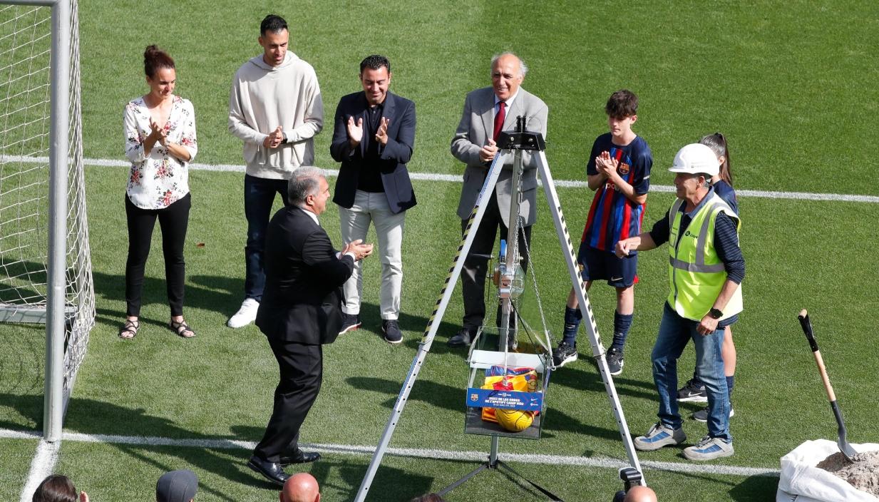 Imagen del acto simbólico en el Camp Nou.