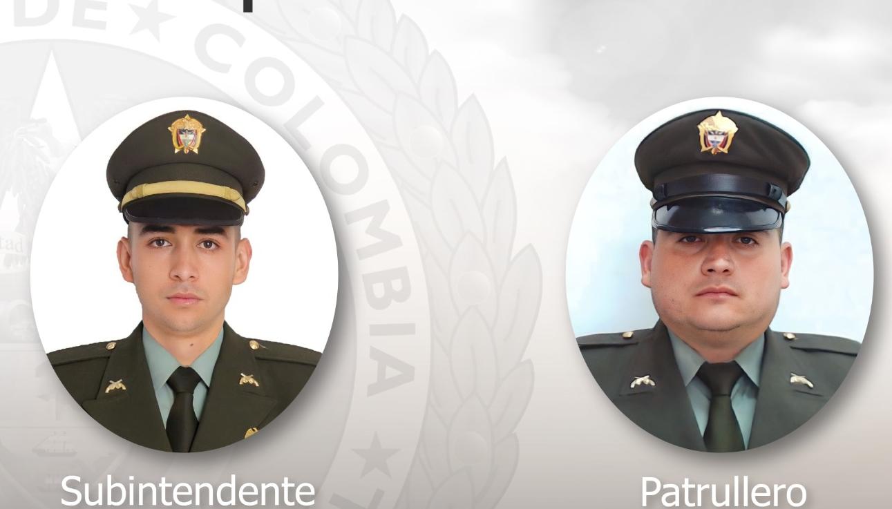 Los dos policías fallecidos en el atentado terrorista. 