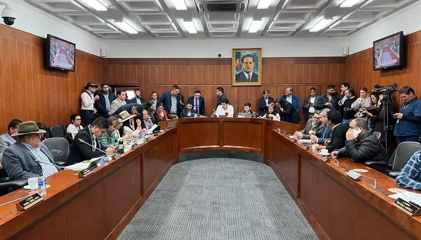 Comisión Séptima del Senado durante inicio de la discusión del proyecto de Reforma Pensional.