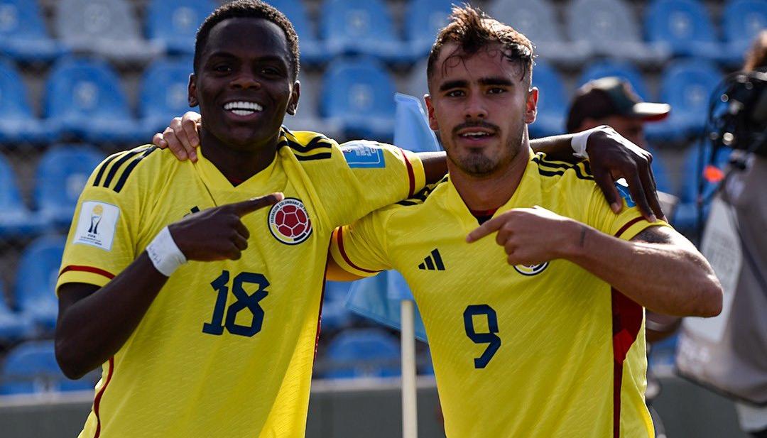 Jhojan Torres y Tomás Ángel, integrantes de la Selección Colombia Sub-20.