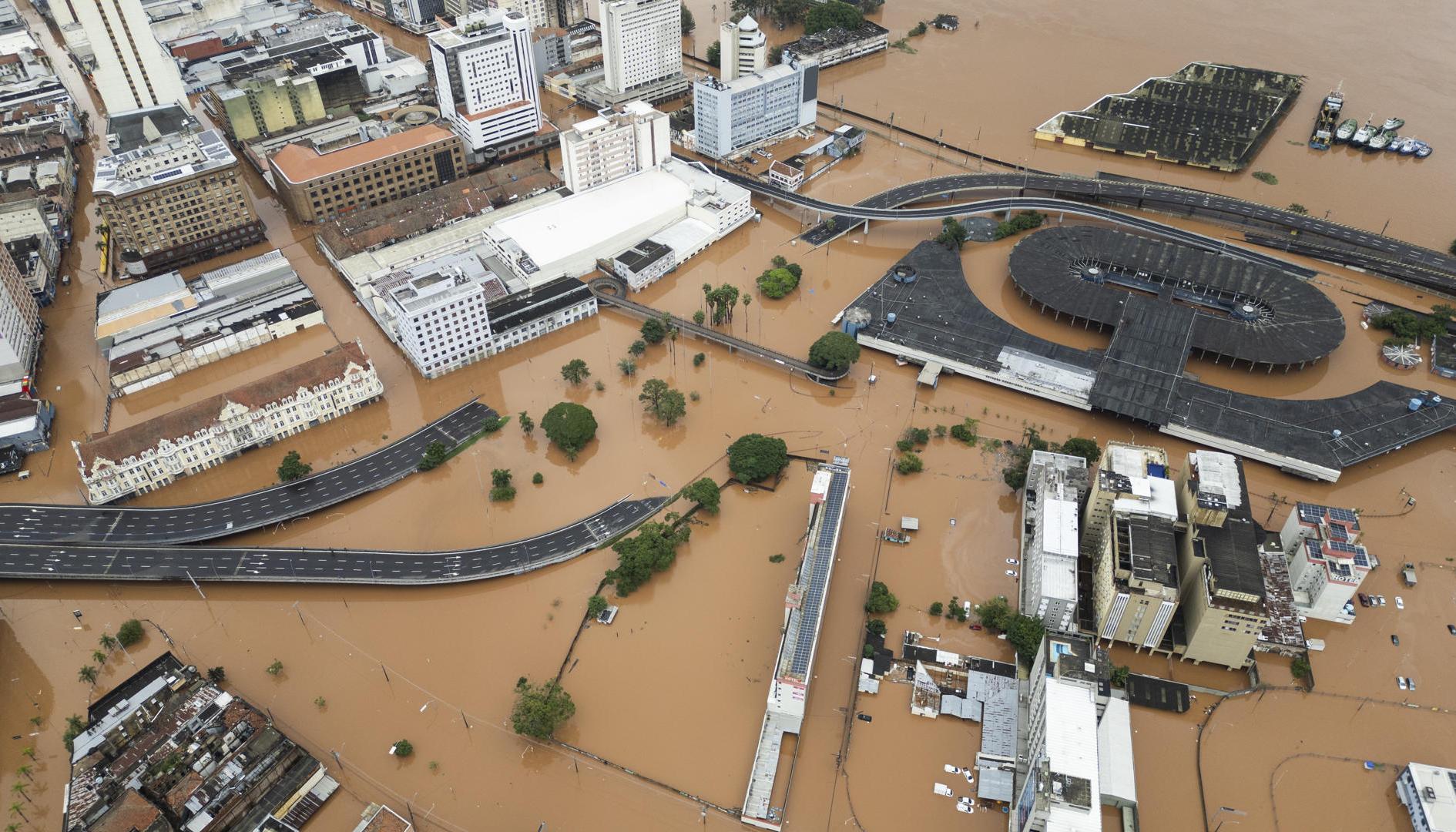 Así luce Porto Alegre con las inundaciones.