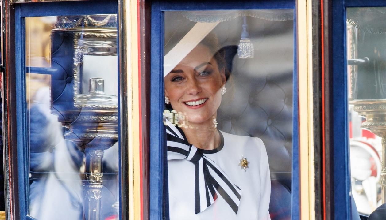 La Princesa de Gales este sabado en el desfile Trooping the Colour de Londres.