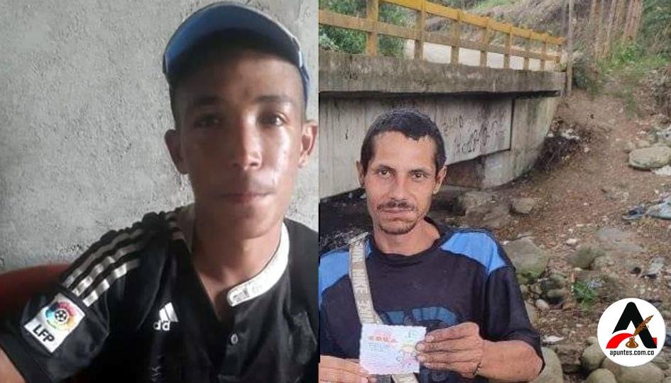 Dos de las víctimas de la masacre de Miranda, Cauca