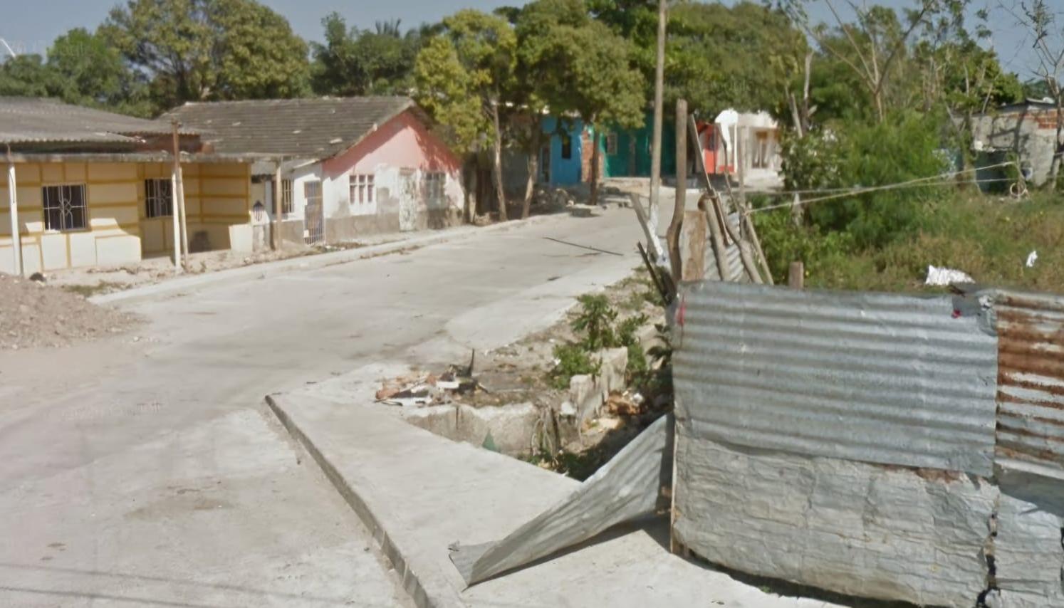 Zona del barrio Las Malvinas donde ocurrió el atentado. 