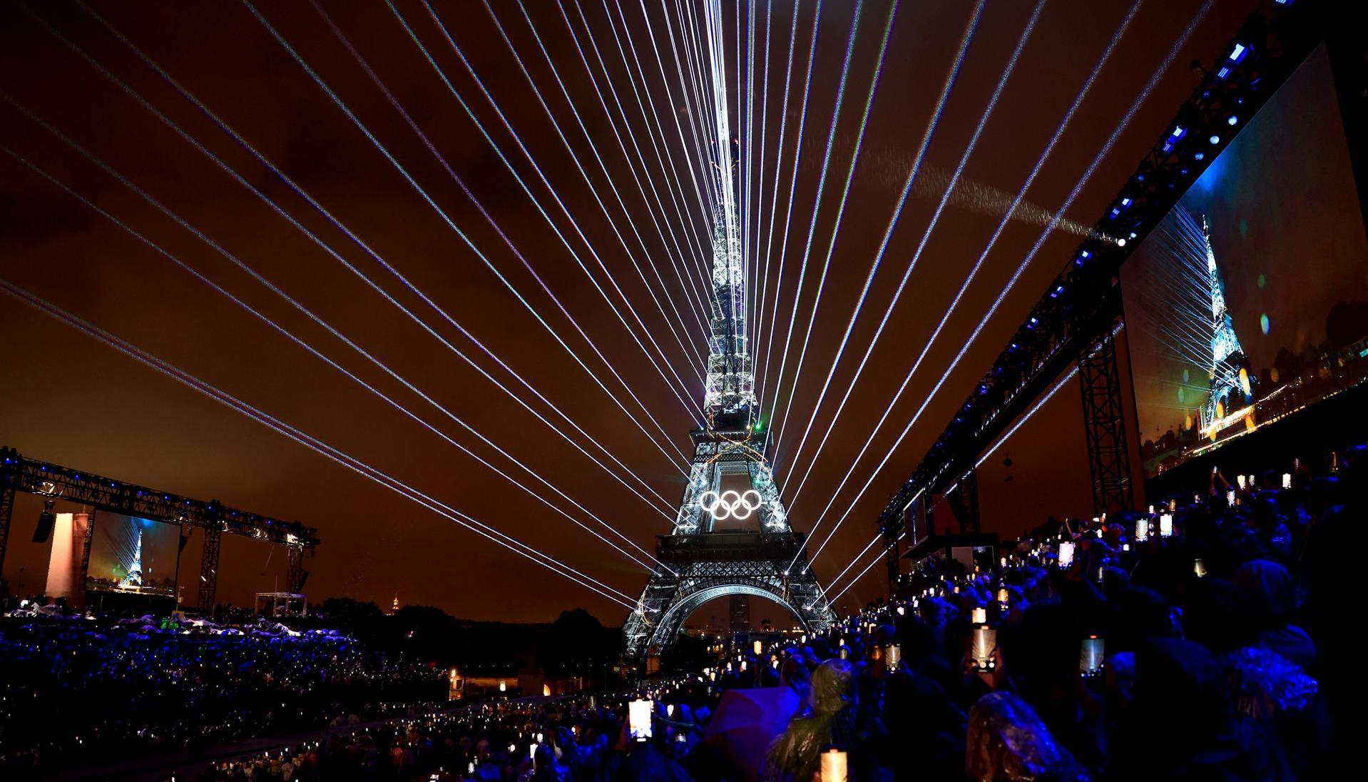 Ceremonia de inauguración de los Olímpicos en París. 