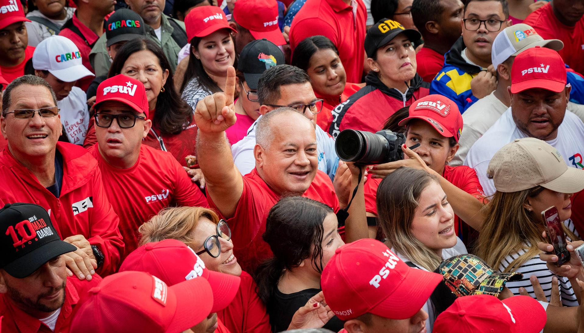 Vicepresidente del oficialista Partido Socialista Unido de Venezuela (PSUV), Diosdado Cabello.