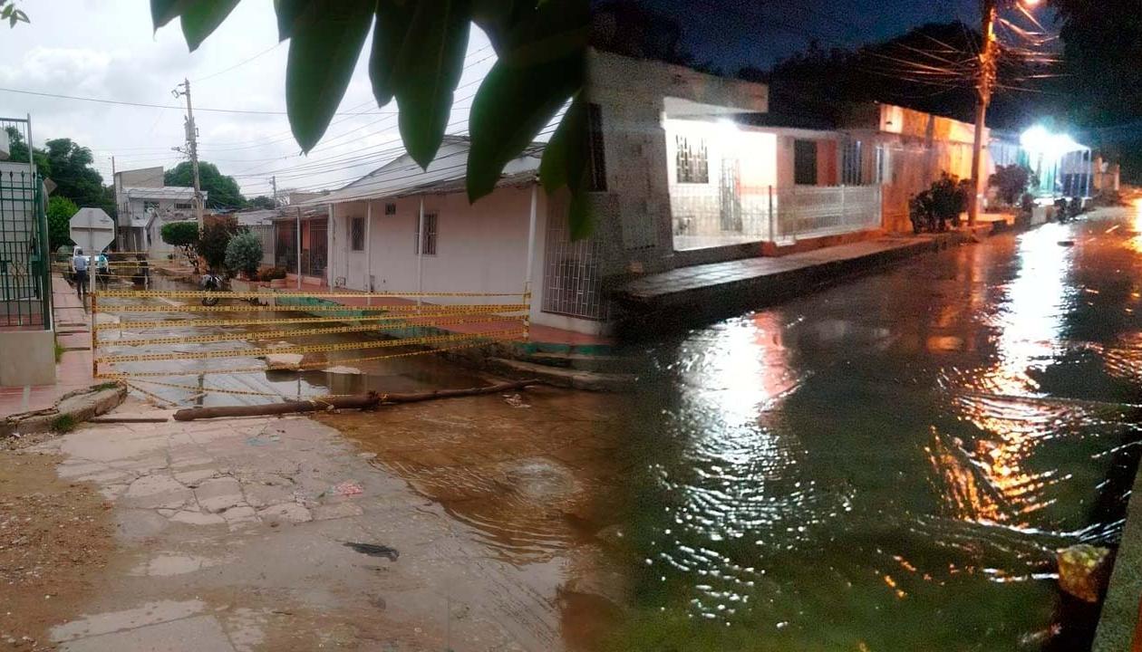 Las inundaciones en las calles de Villa Estadio.