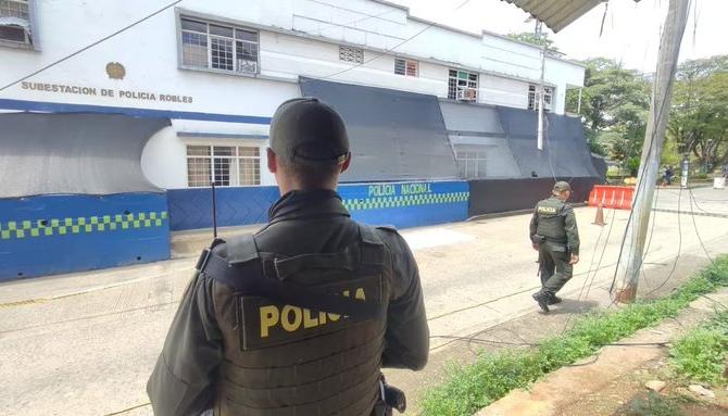Subestación de Policía del corregimiento de Robles. 