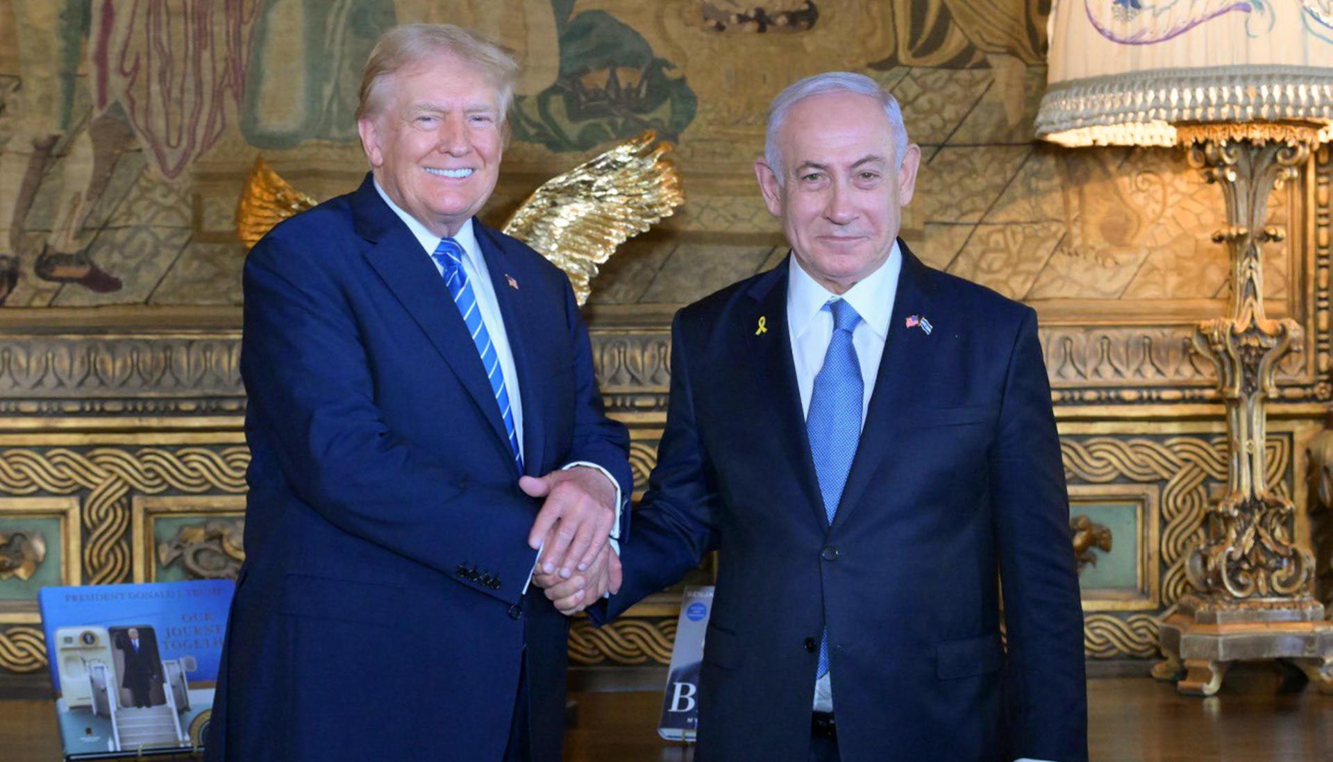 Donald Trump reunido con el primer ministro israelí.