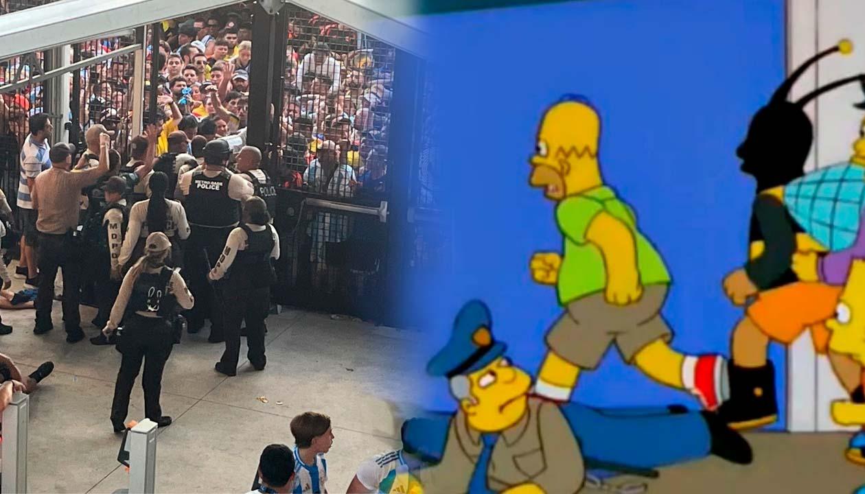 Desorden de la final y capítulo de Los Simpson.