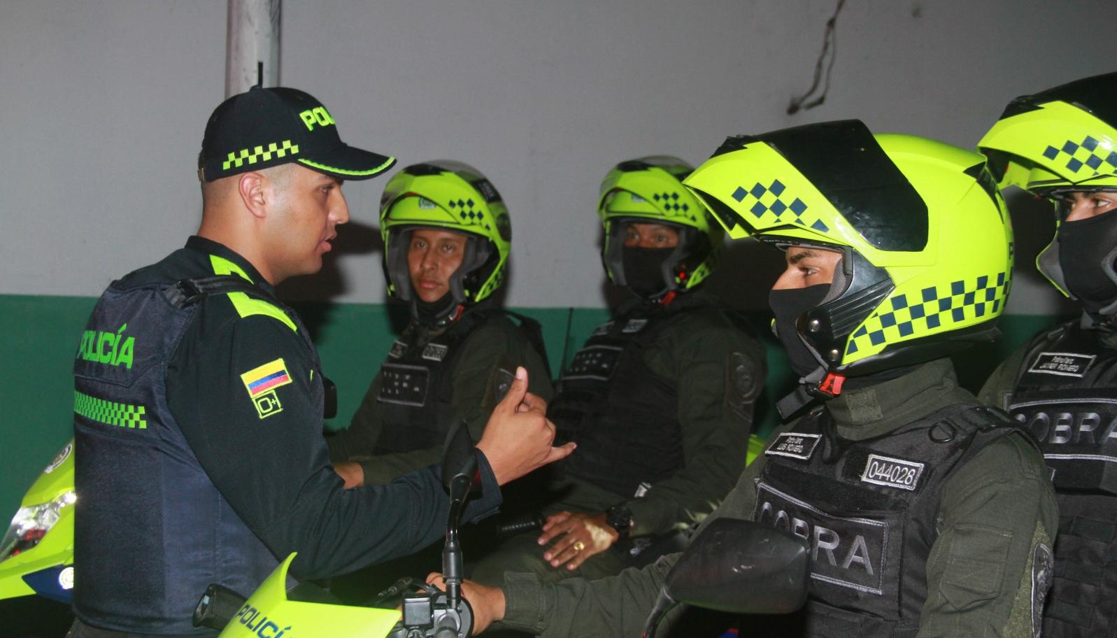 Policía Metropolitana recorriendo sectores de Barranquilla. 