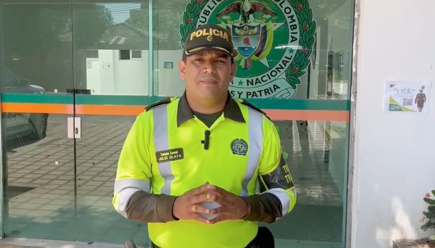 Teniente Coronel Julio Olaya, jefe Seccional de Tránsito y Transporte de la Mebar.
