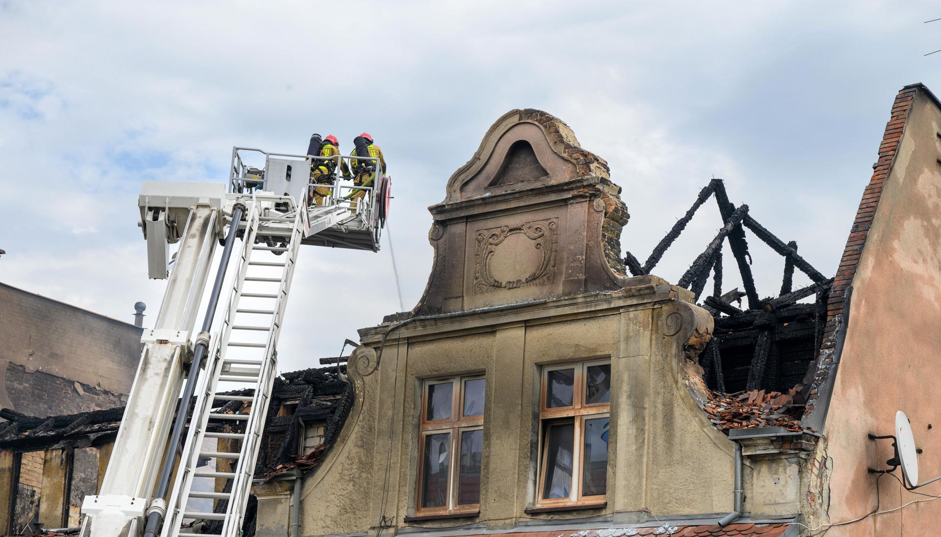 Edificio incendiado.