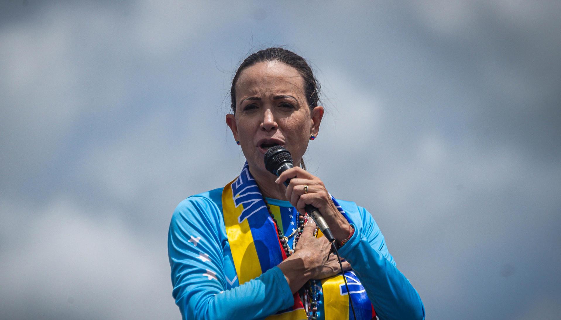 María Corina Machado, líder opositora de Venezuela.