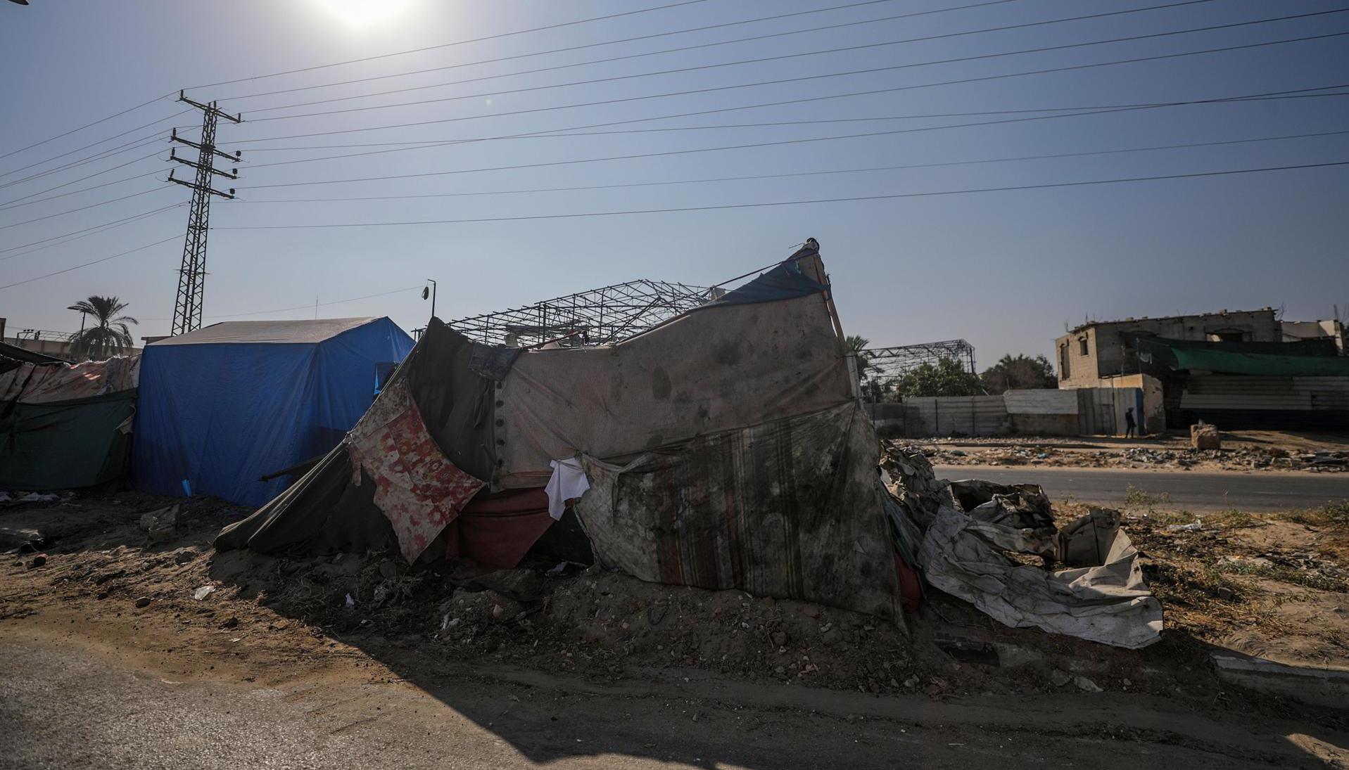 Calles en Gaza por los ataques israelíes.