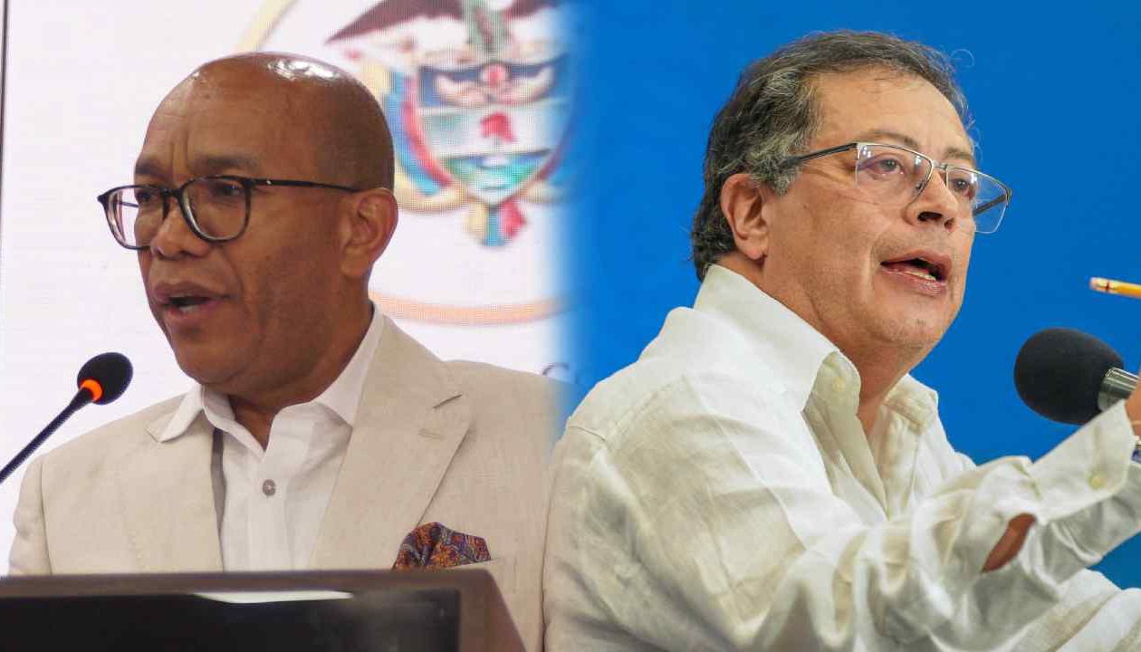 El presidente Gerson Chaverra y Gustavo Petro.