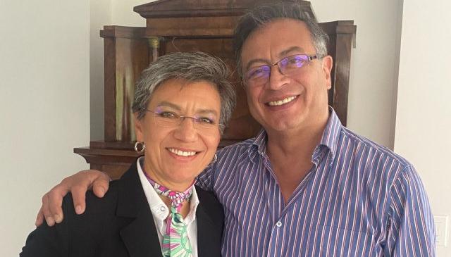 Claudia López y Gustavo Petro.