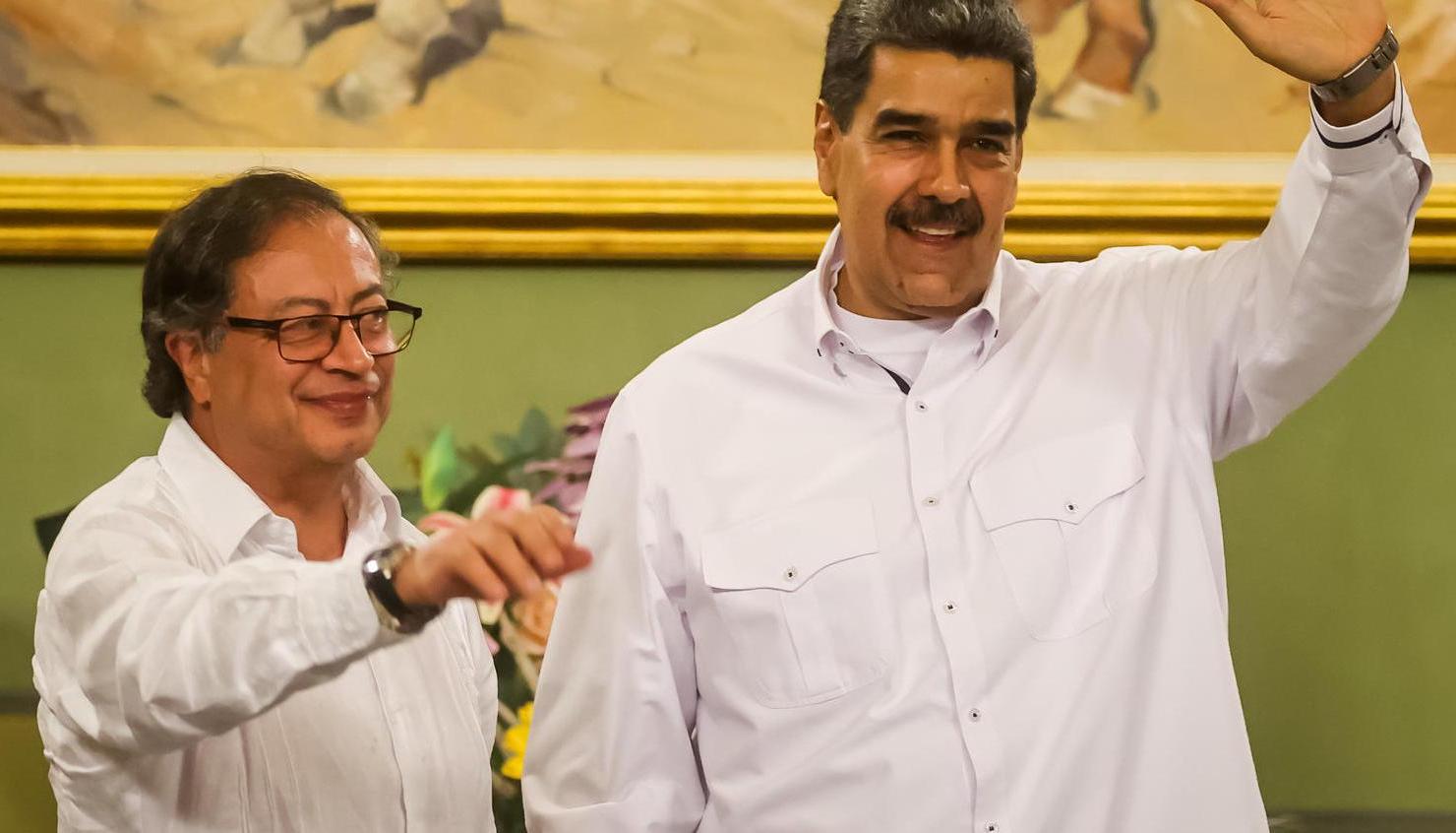 Gustavo Petro y Nicolás Maduro.