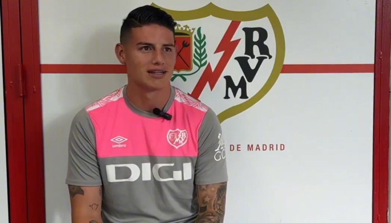 James en su primera entrevista como jugador del Rayo.