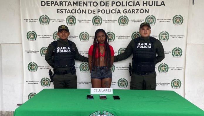 Liliana Montes, capturada por el Gaula de la Policía. 