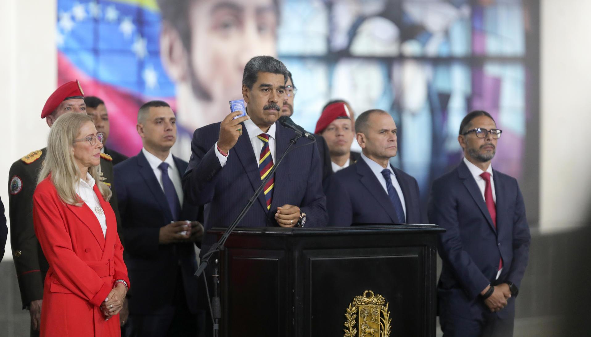 Nicolás Maduro en rueda de prensa.