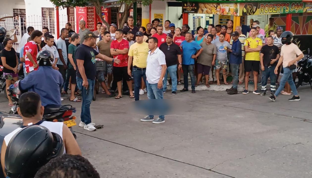 Lugar donde se originó la balacera en el barrio San Felipe. 