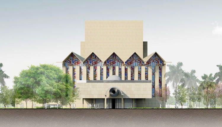 El render del teatro.