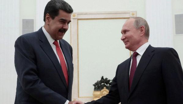 Los presidentes de Venezuela y Rusia, Nicolás Maduro y Vladímir Putin, respectivamente.