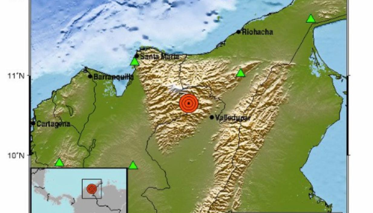 Lugar donde se sintió el temblor. 