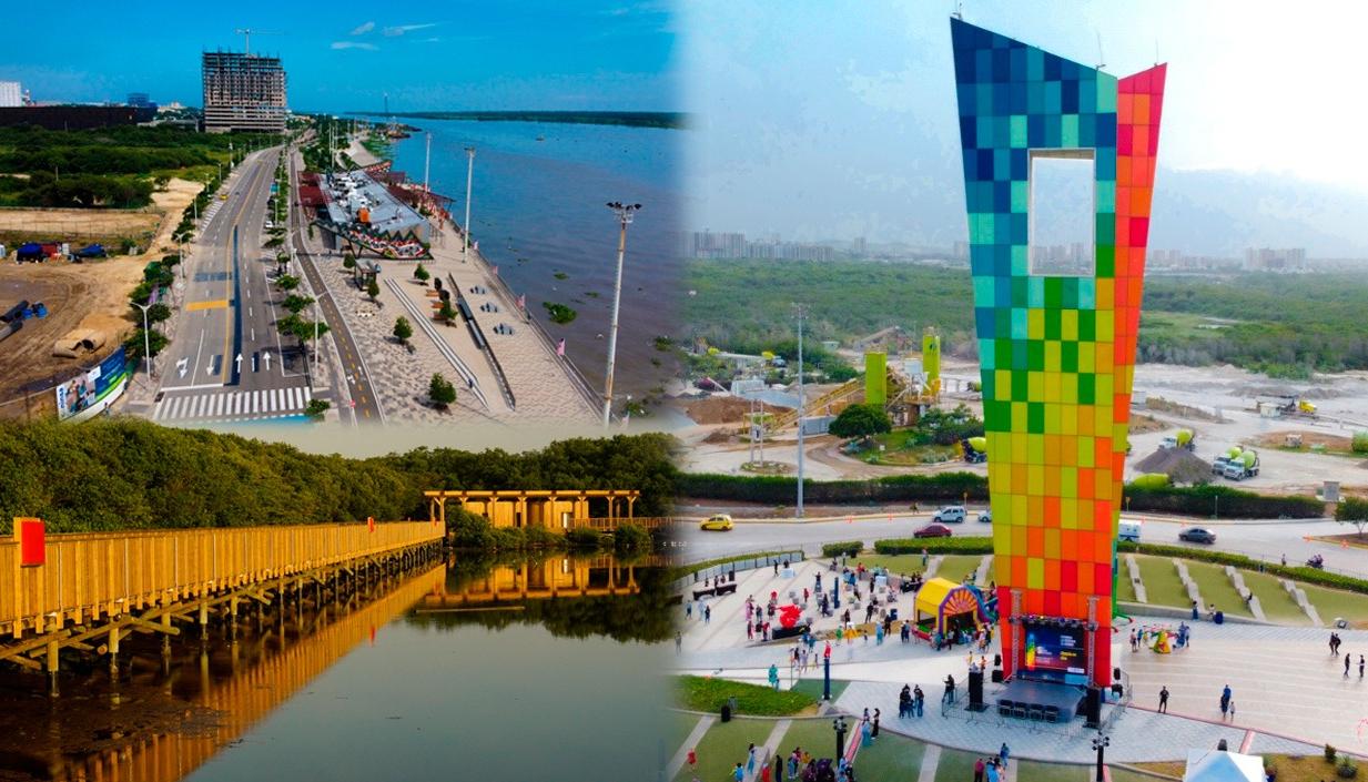 El Malecón del Río, el Ecoparque Ciénaga de Mallorquín y la Ventana al mundo, destinos turísticos en Barranquilla.