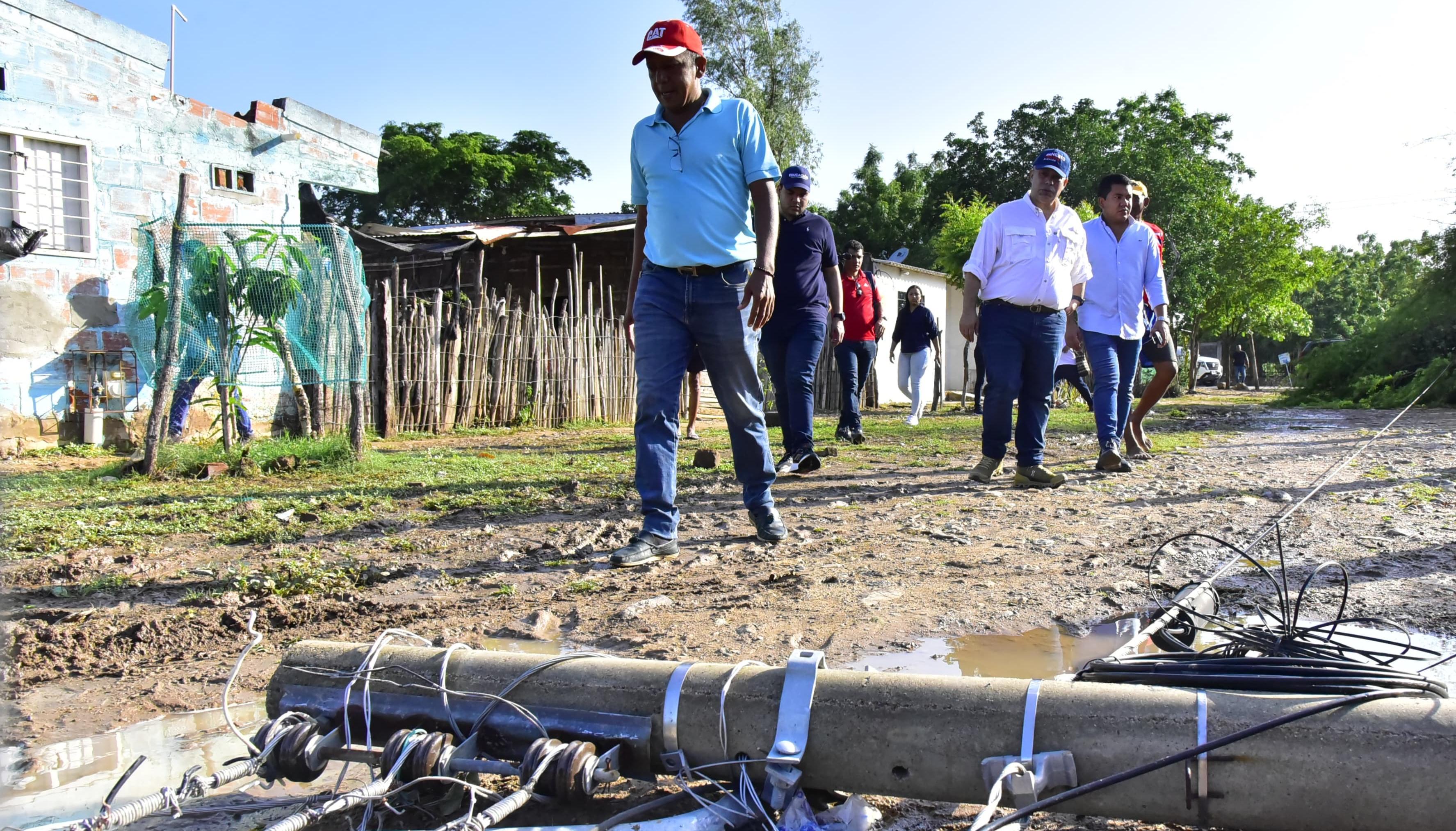 Destrozos dejó el vendaval en zona rural de Valledupar. 