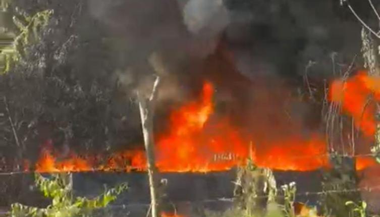 Imagen del ataque en la vereda La Ceiba, en Arauca.