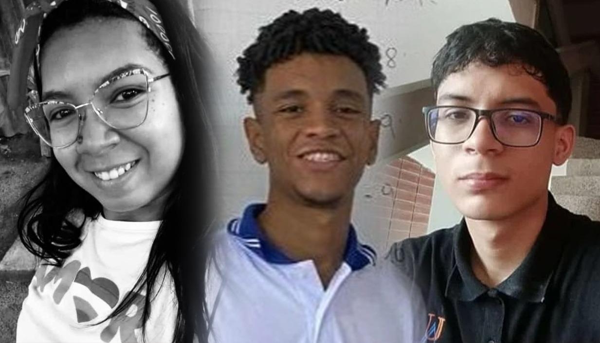 Adamaris Verdugo, Jesús Daniel Quiroz y Julián Cantillo Pineda, estudiantes fallecidos en planteles educativos.