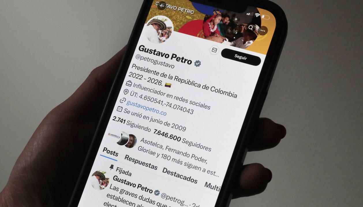 La cuenta de X de Gustavo Petro.