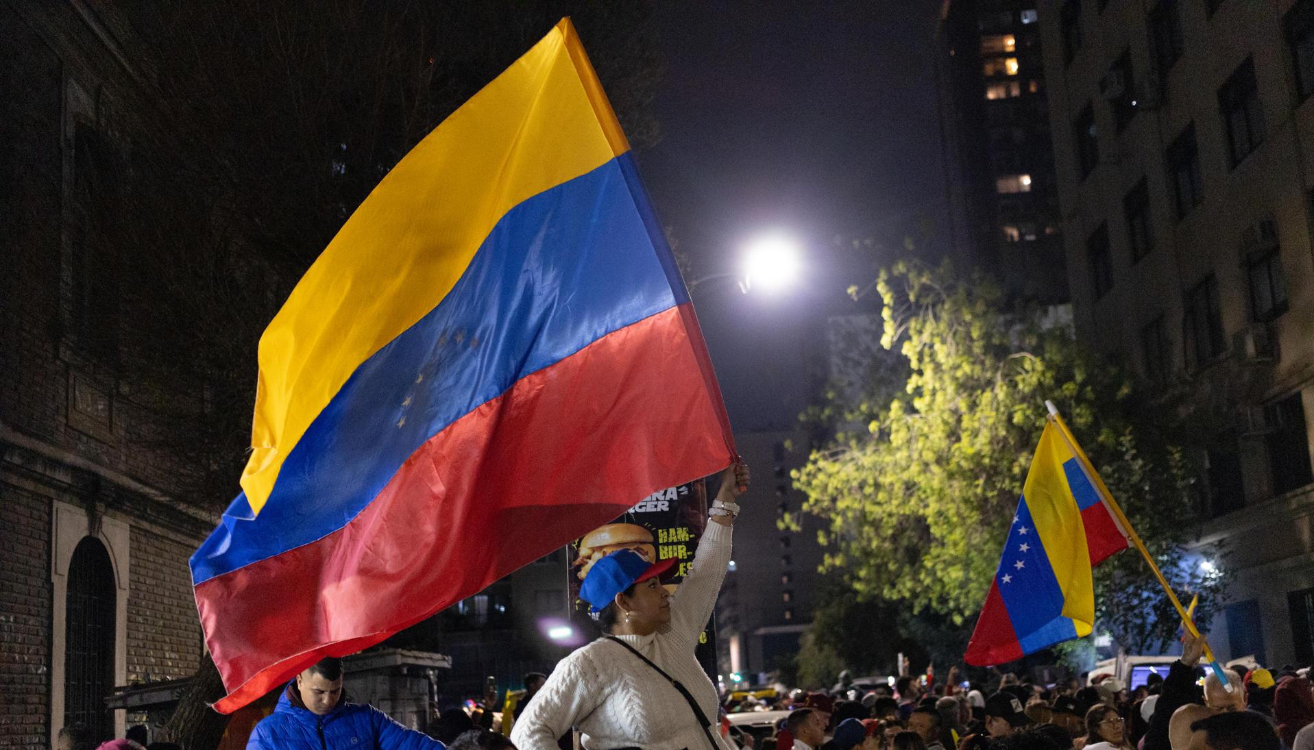 Protestas de venezolanos en Chile.