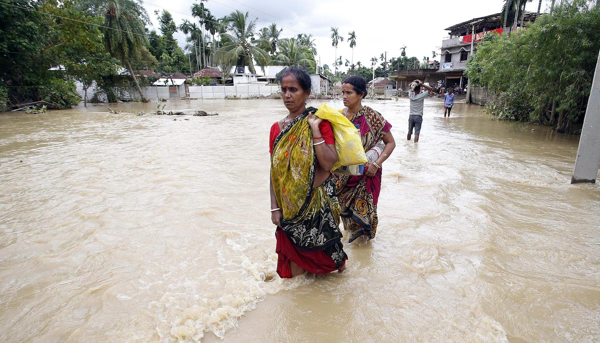 Fuertes lluvias en la India. 