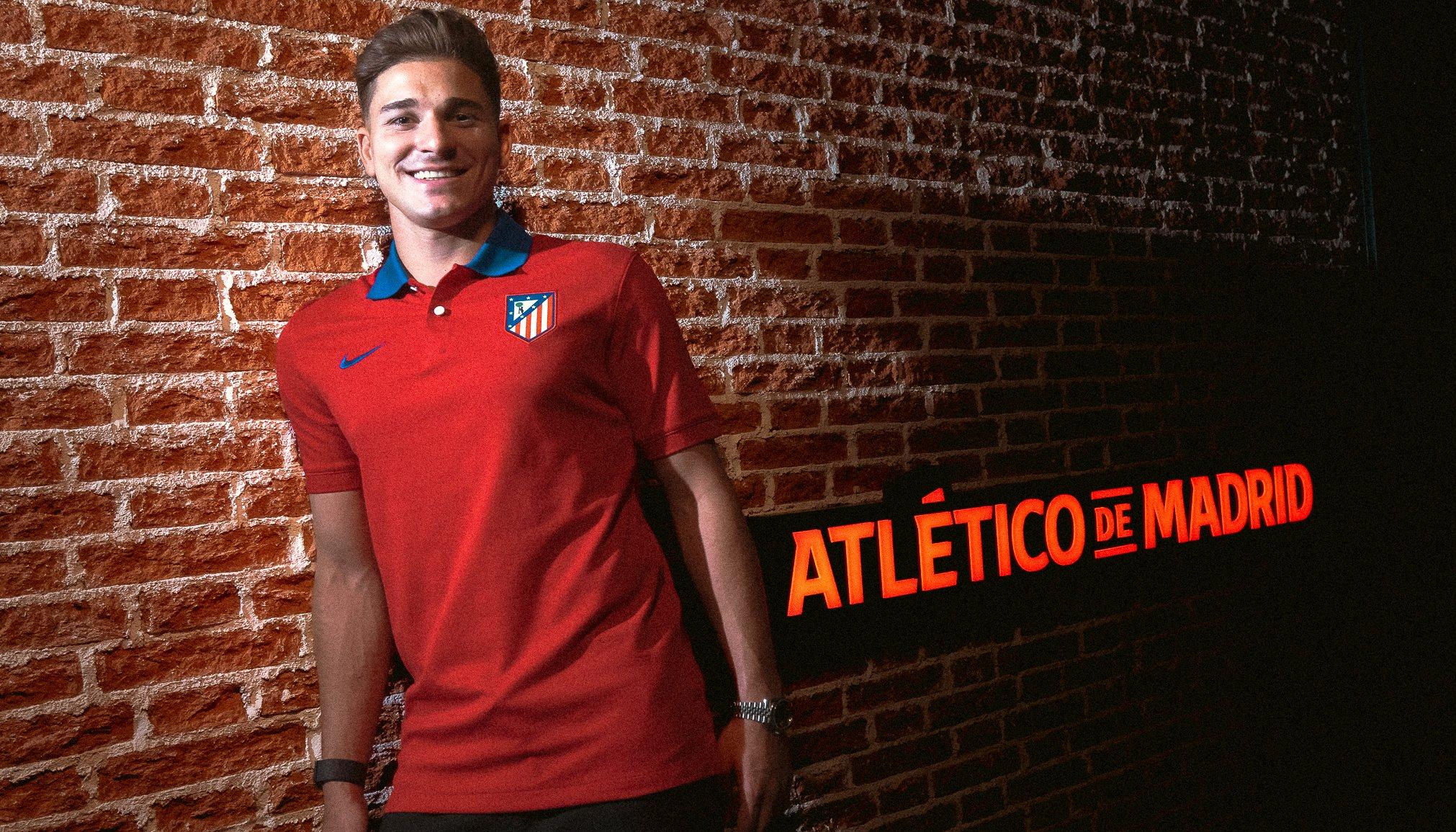 Julián Álvarez tras ser anunciado como nuevo jugador del Atlético de Madrid.