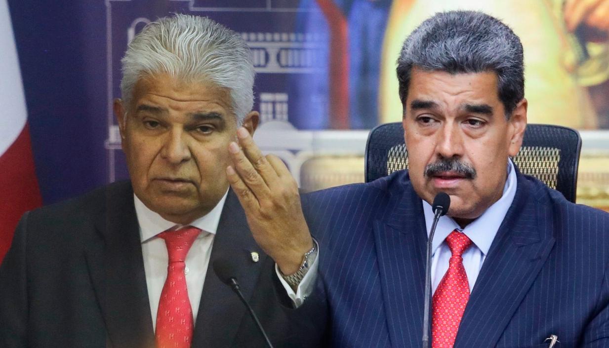 El Presidente de Panamá, José Raúl Mulino, y Nicolás Maduro.