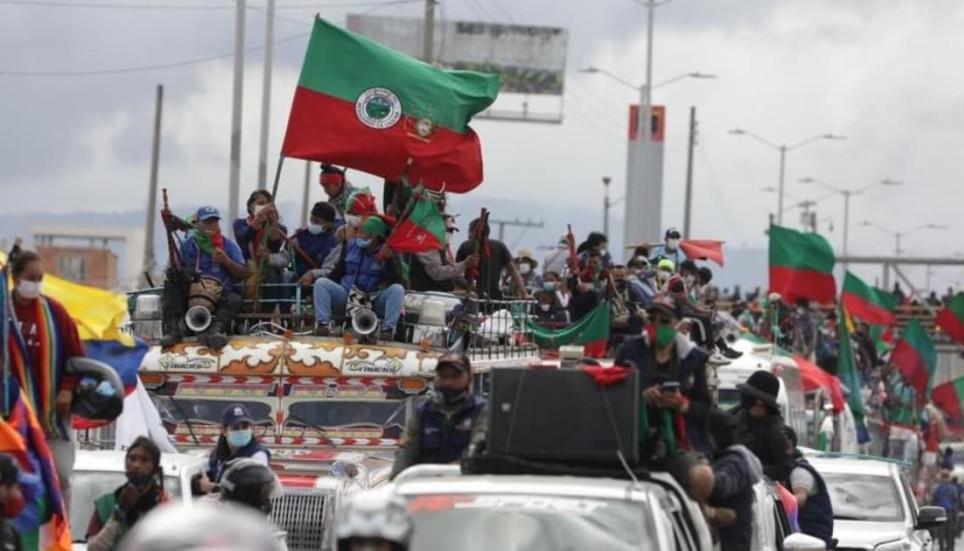 Miles de indígenas llegaron a Bogotá 