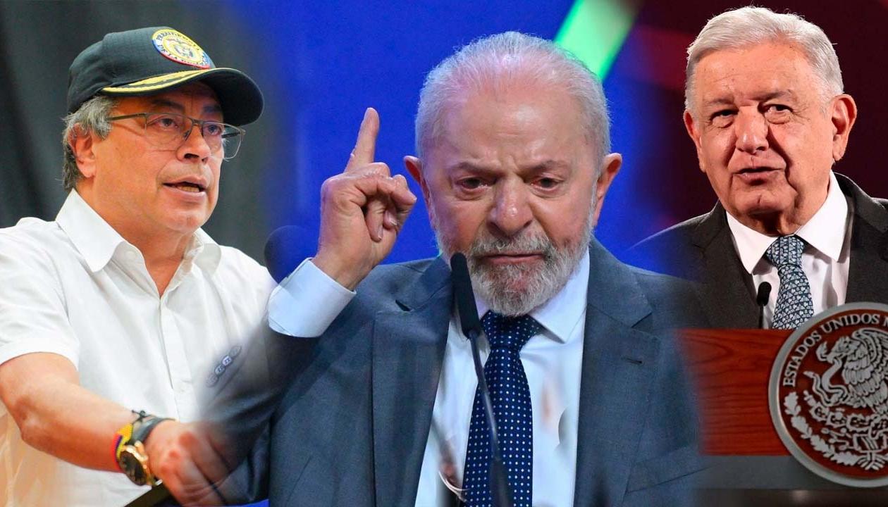 Gustavo Petro, Luiz Inácio Lula da Silva y Andrés López Obrador.