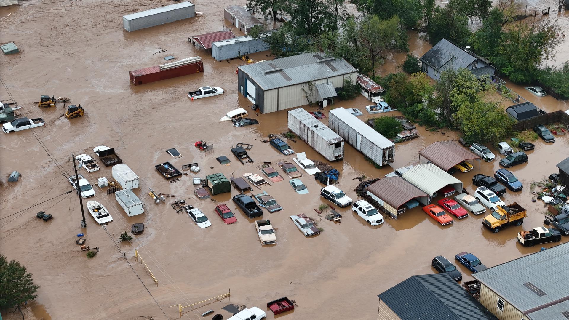 Inundaciones que ha dejado el huracán.