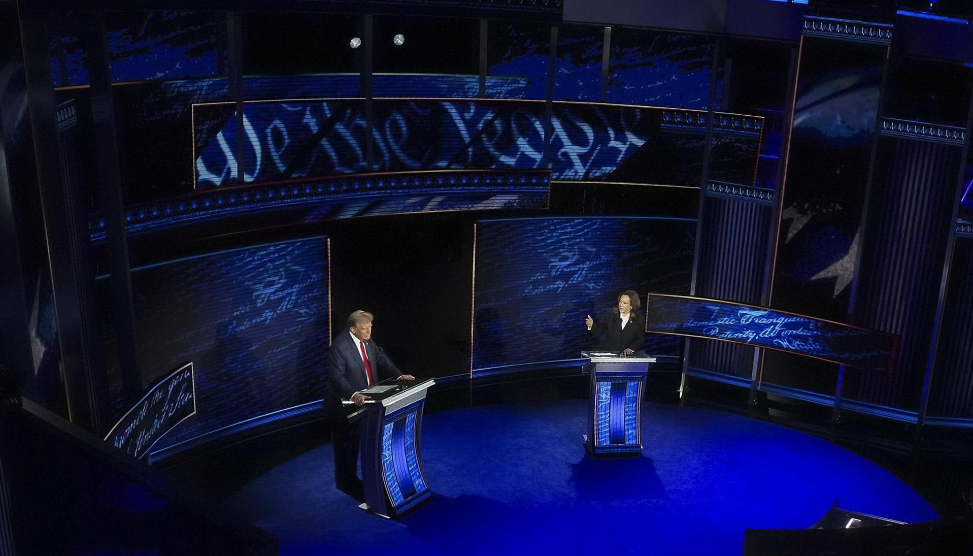 Debate entre Donald Trump y Kamala Harris. 