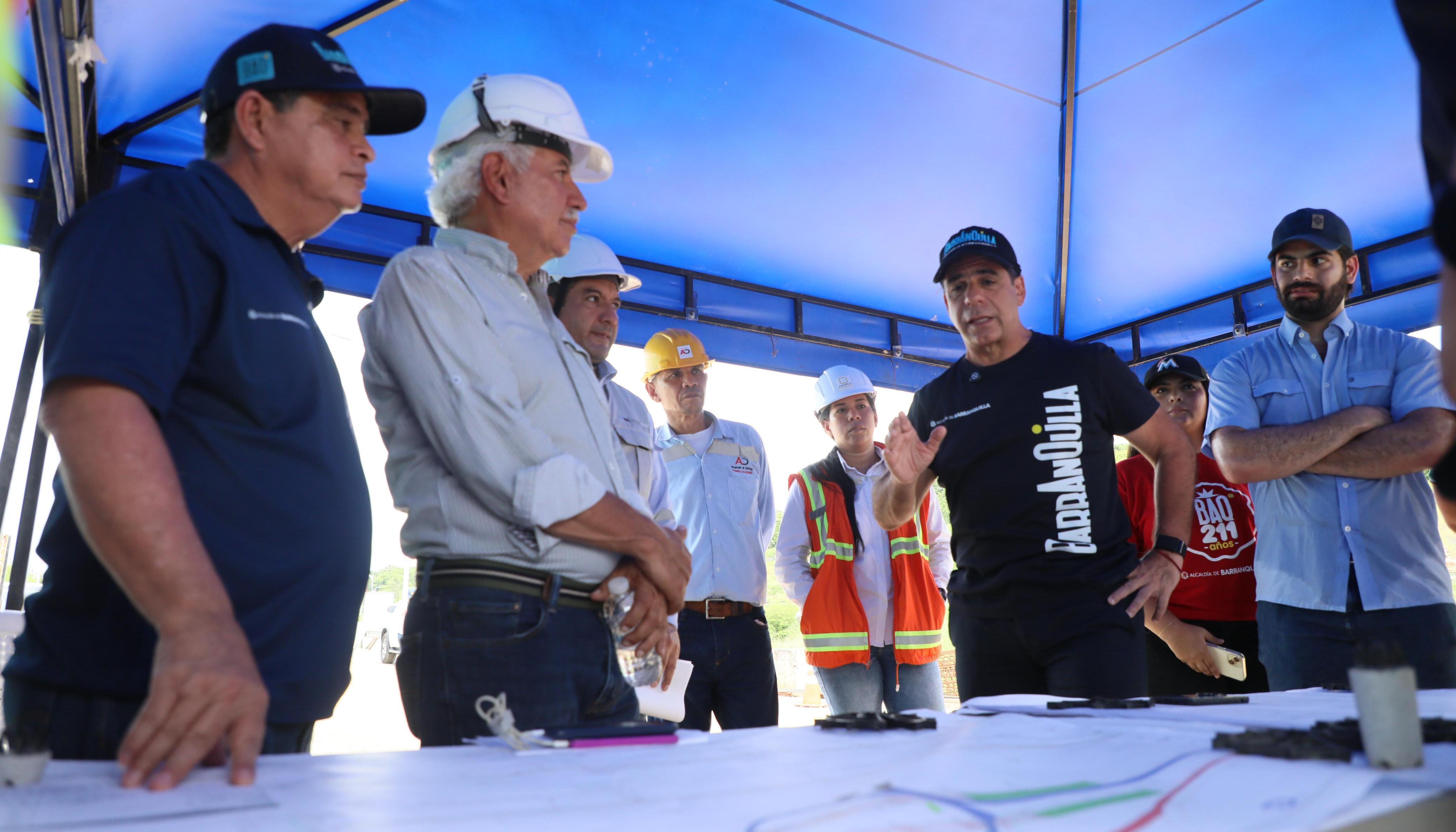 Inspección del Alcalde Alex Char a la obra.