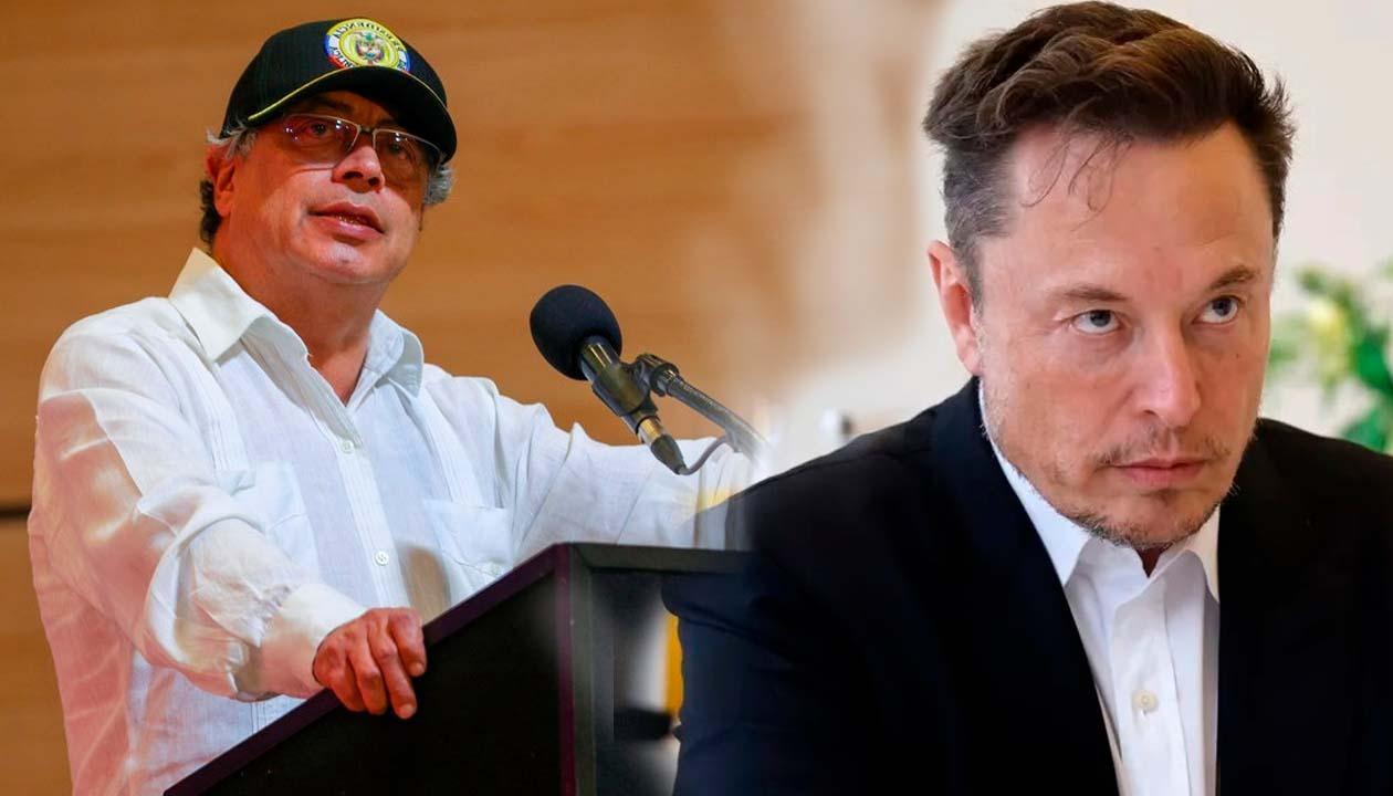 Gustavo Petro y Elon Musk.