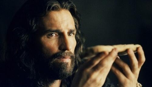 Jim Caviezel en el papel de Jesús.