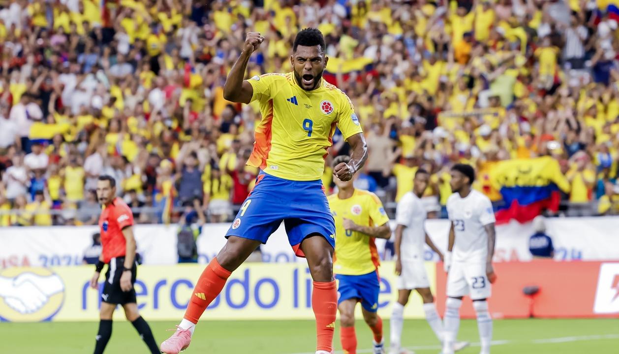 Miguel Ángel Borja marcó un gol con la Selección Colombia en la Copa América. 