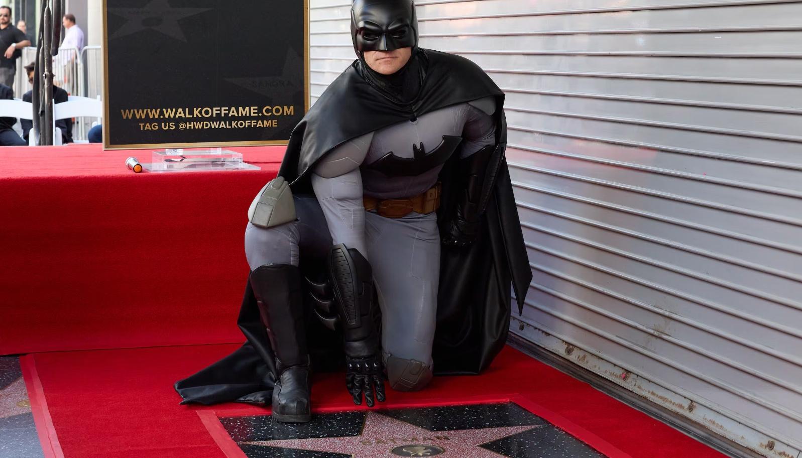 Batman en el Paseo de la Fama de Hollywood.