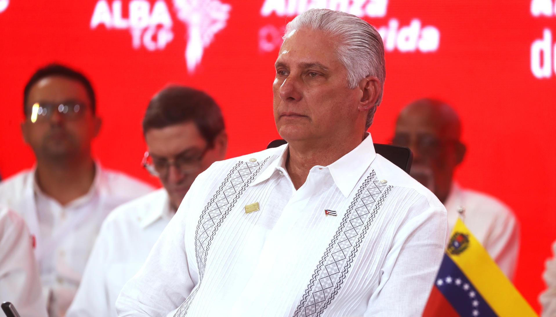 Presidente de Cuba, Miguel Díaz. 